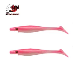 ESFISHING Señuelos blandos Hog Shad para pesca marina swimbait