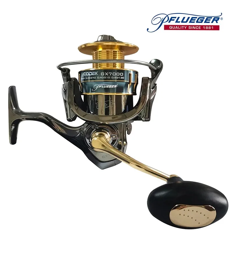 Pflueger carrete de pesca giratorio totalmente metálico agua salada - imagen 3