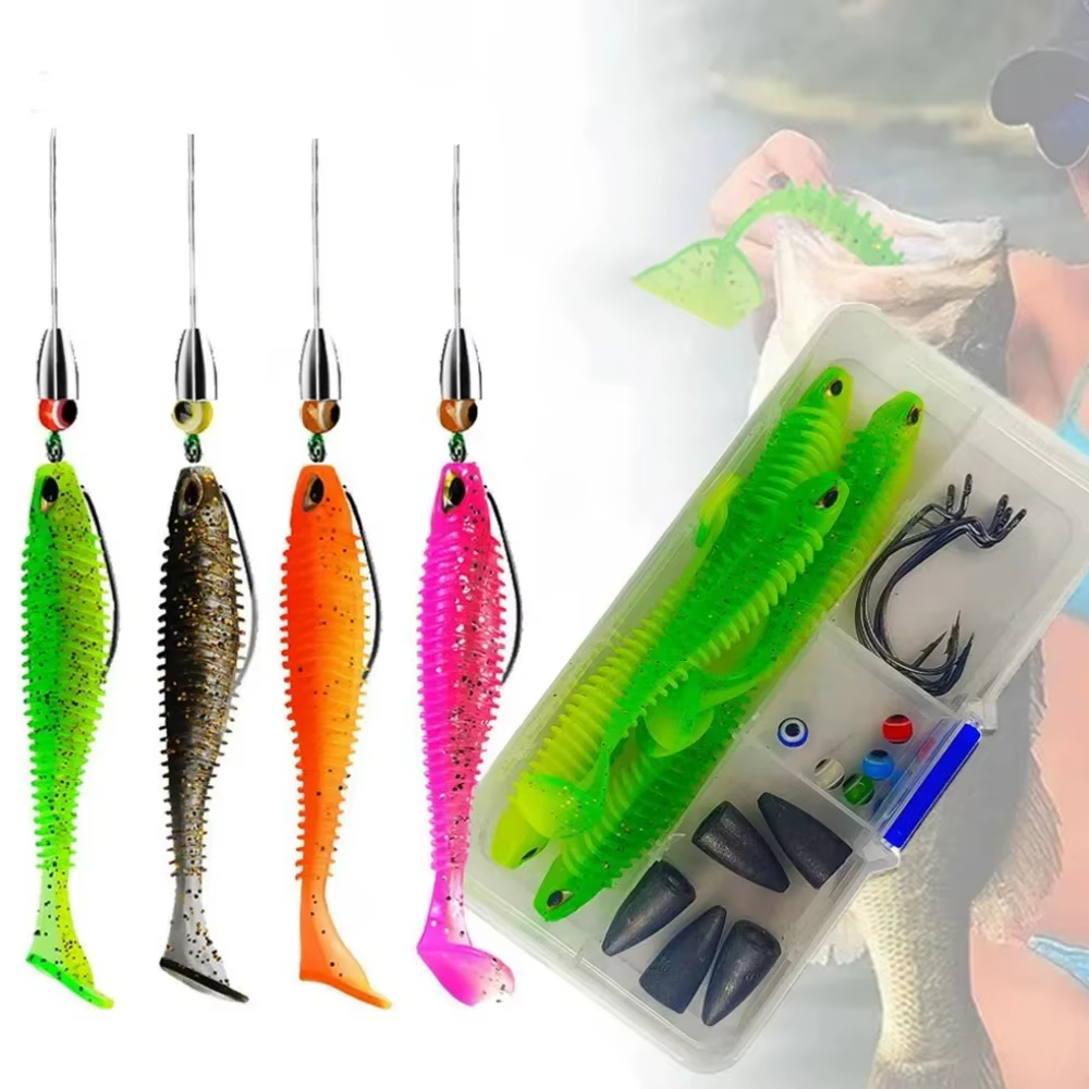 Kit herramientas accesorios vinilos silicona carpa Swimbait para pesca - imagen 2