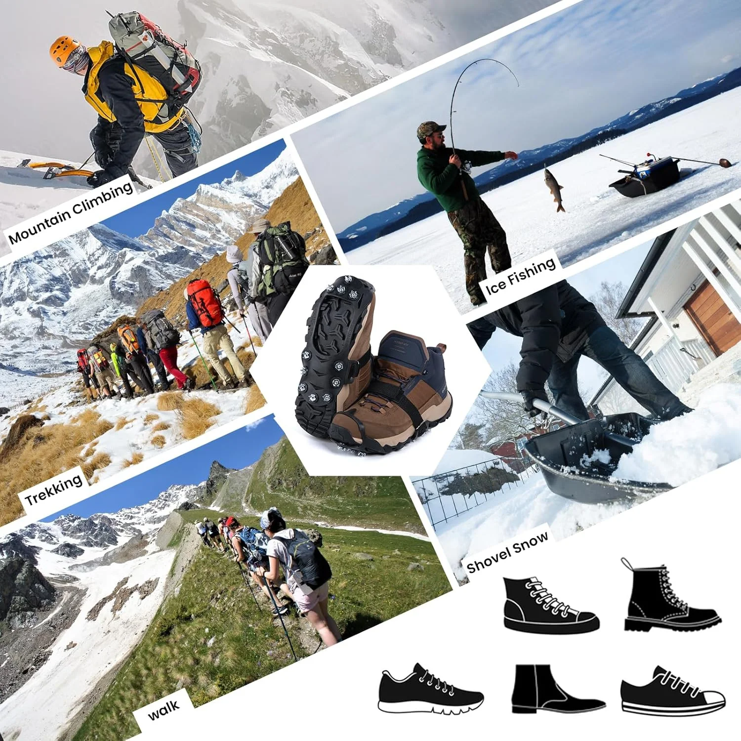 Goture grippers antideslizantes para hielo y nieve con púas - imagen 5