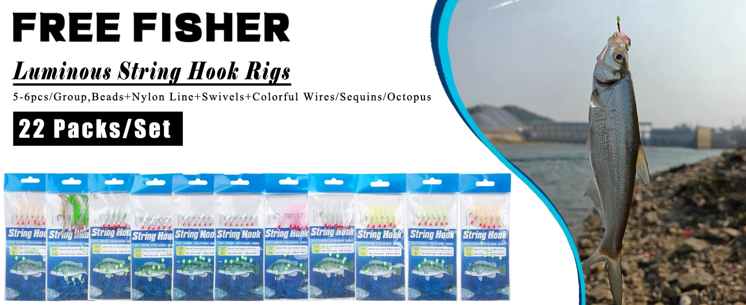 Kit de pesca FREE FISHER con aparejos Sabiki