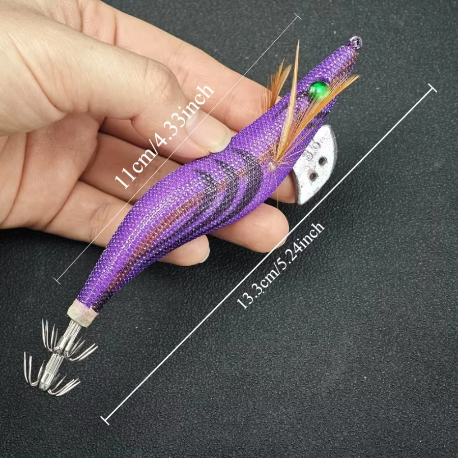 Señuelo EGI para calamar con diseño de camarón