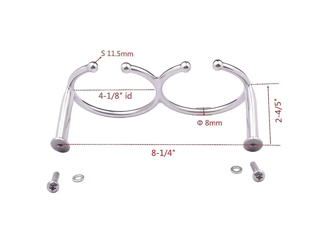 Portavason barco acero inoxidable 316 doble anillo resistente marino - imagen 2