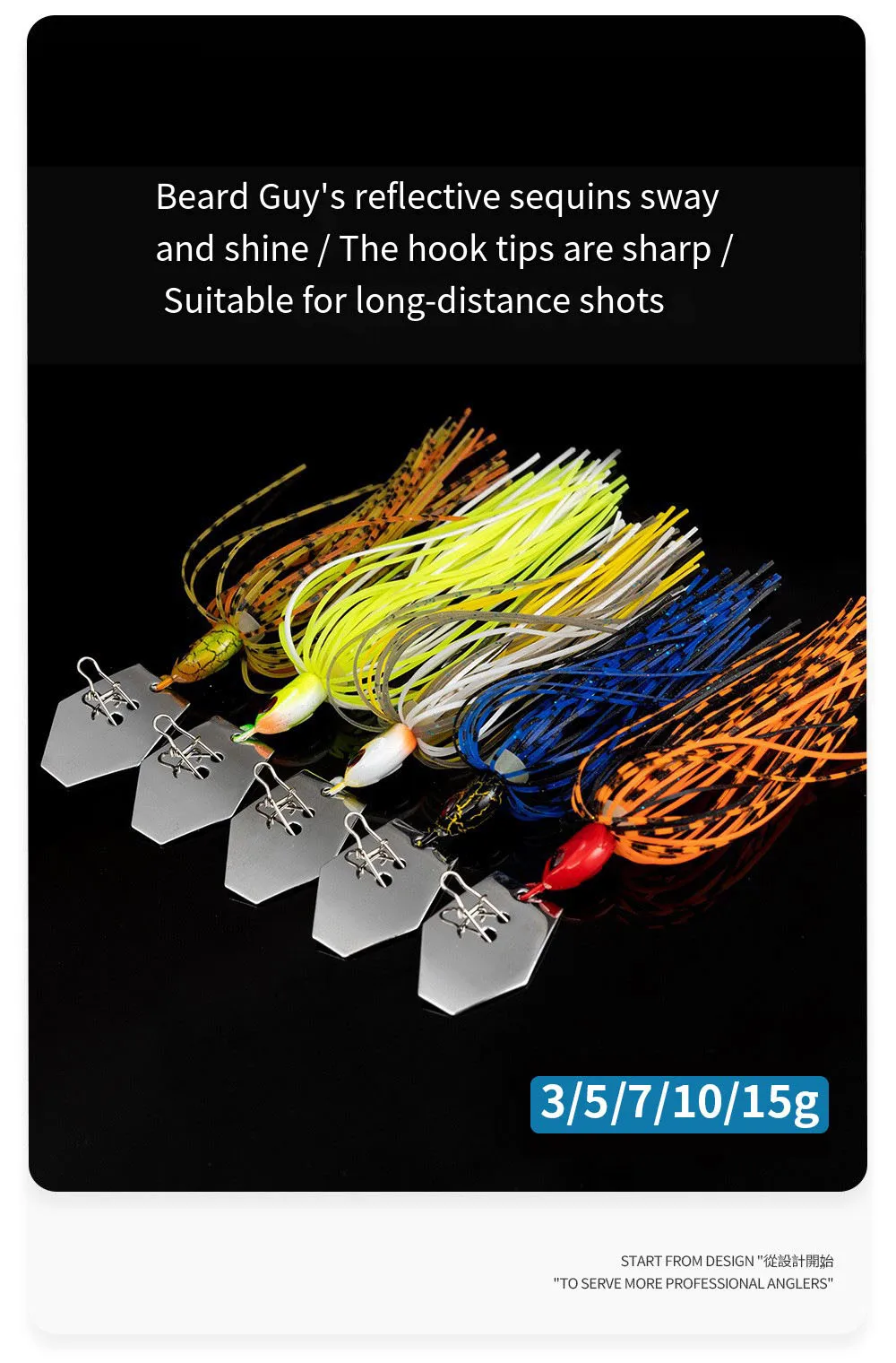 Señuelo de pesca Bass Pike Walleye con barba chatter en color verde