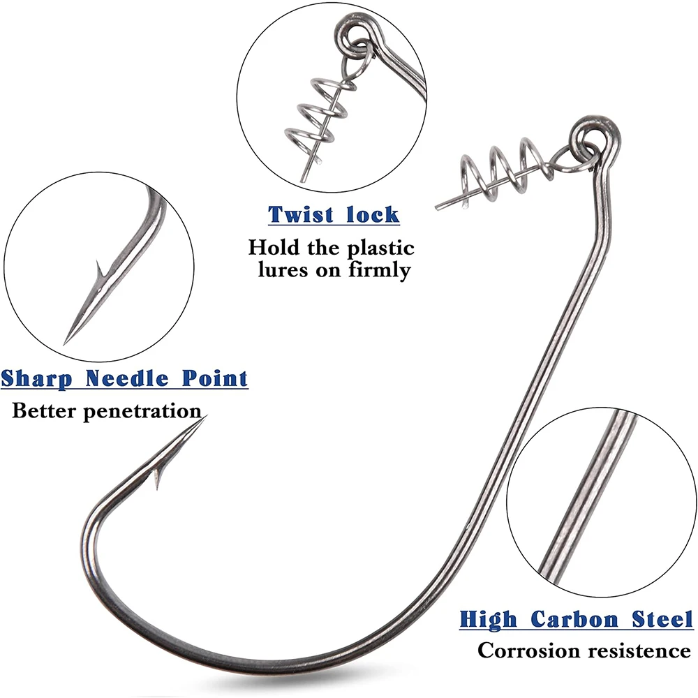 Anzuelos con púas para swimbait – Acero al carbono - imagen 3