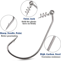 Anzuelos con púas para swimbait – Acero al carbono