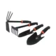 Pala jardinería metal duradera mango ergonómico negro con naranja