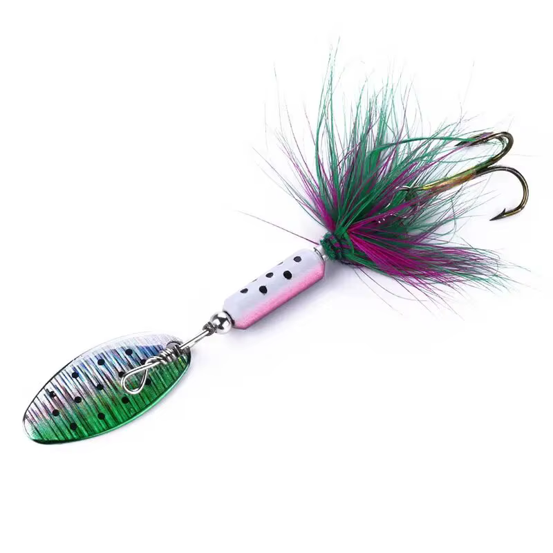 Señuelo VIB con plumas para lubina – Cuchara vibratoria - imagen 5