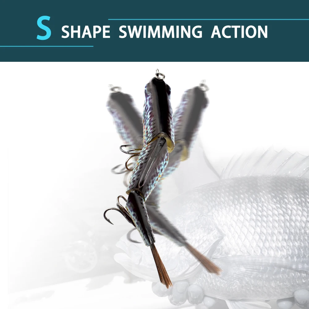 Señuelo shad artificial multiarticulado de hundimiento lento - imagen 2