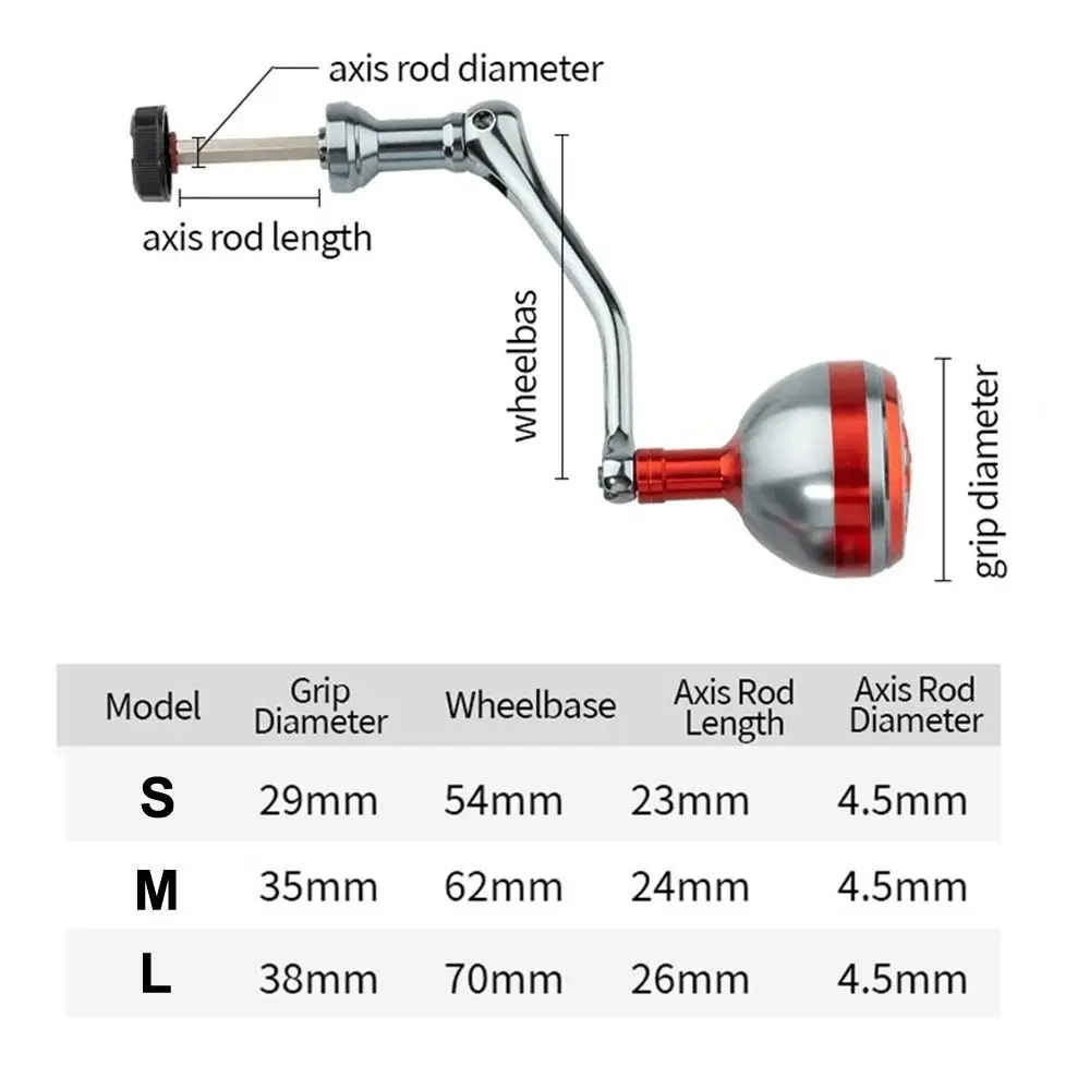 Manillar de repuesto de aluminio para carrete de pesca spinning