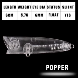 Señuelos Popper Dr.Holife sin pintar – para DIY y pesca