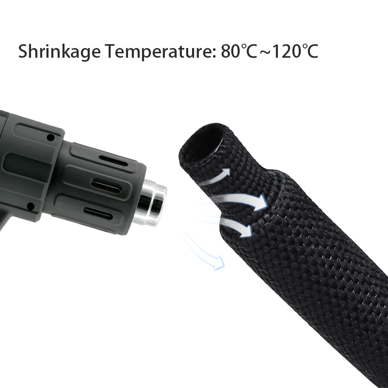 Fundas termocontraíbles trenzadas para cable de pesca, resistentes