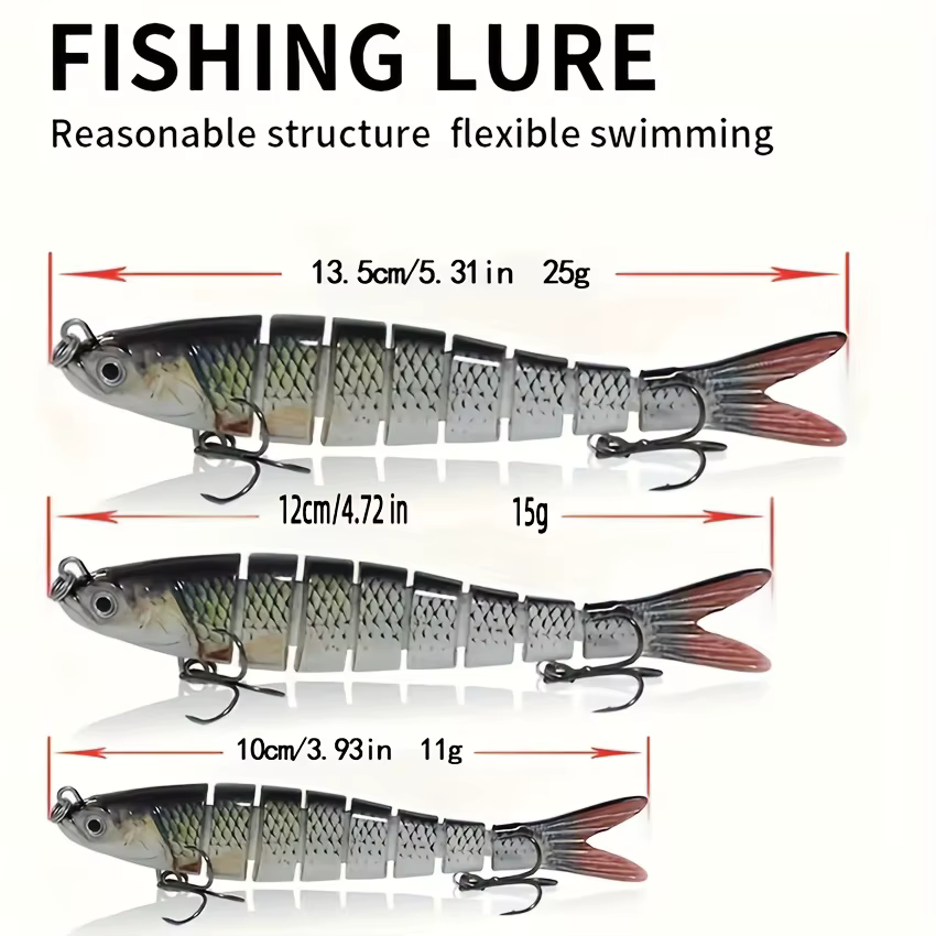 Crankbait articulados de 8 segmentos - Señuelo duro 10-14 cm - imagen 2