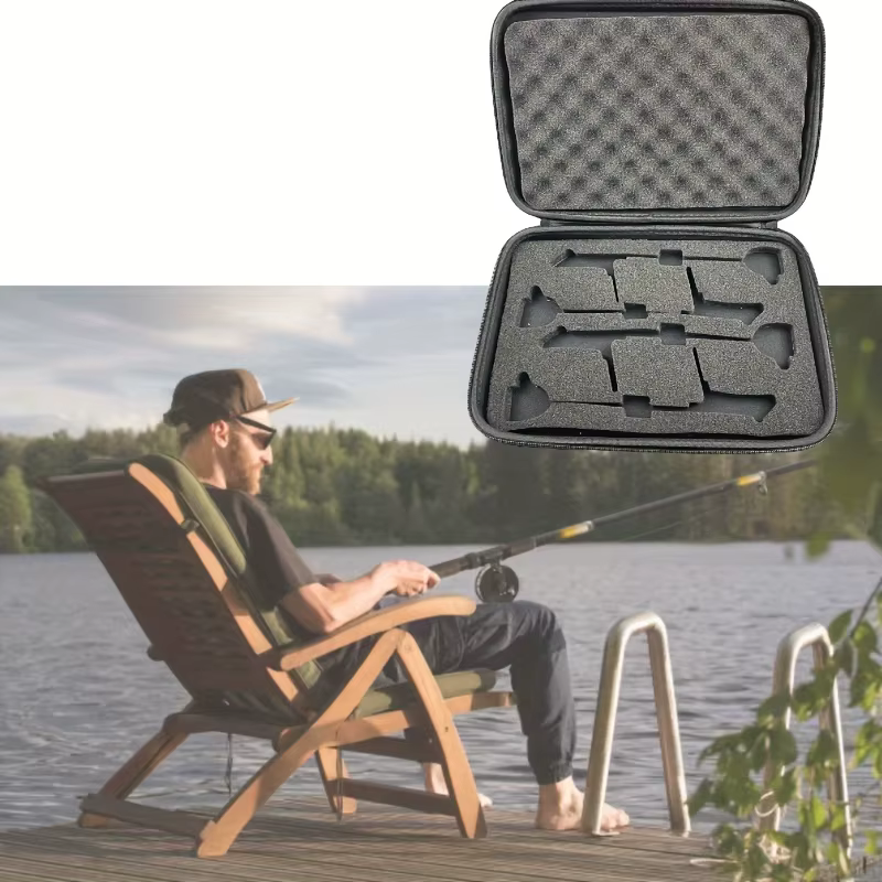 Maletín pesca carpa JSFUN con alarma de picada y almohadilla EVA - imagen 5
