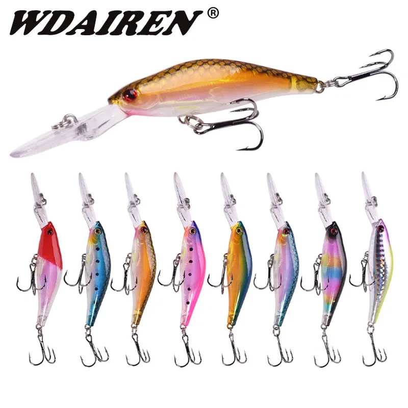 Wobbler hundido pececillo para lubina y carpa — cebo crankbait - imagen 2