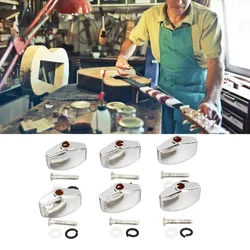 Clavijas universales plateadas para guitarra acústica