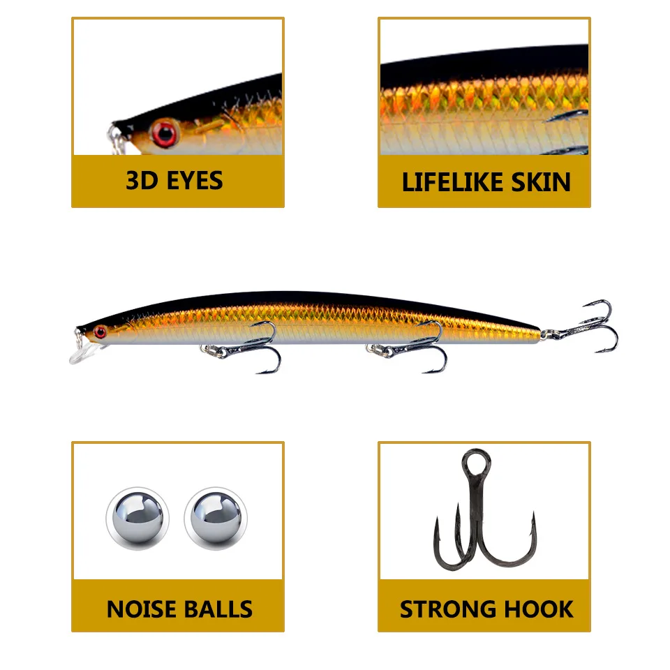 Crankbait Minnow láser para pesca en mar – señuelo de plástico