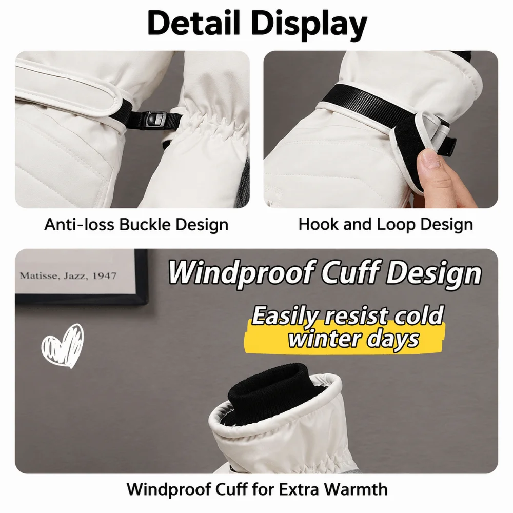Guantes impermeables a prueba de viento con pantalla táctil