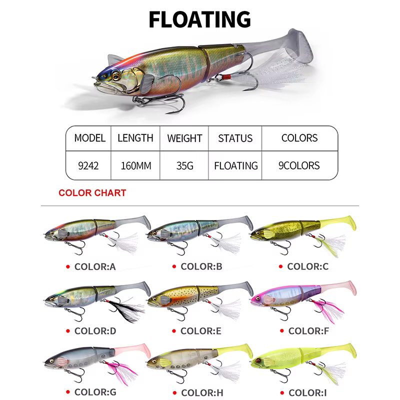 Señuelo Hard Swimbait Multi Sección 160mm – Para Zope, Lubina y Trucha - imagen 3