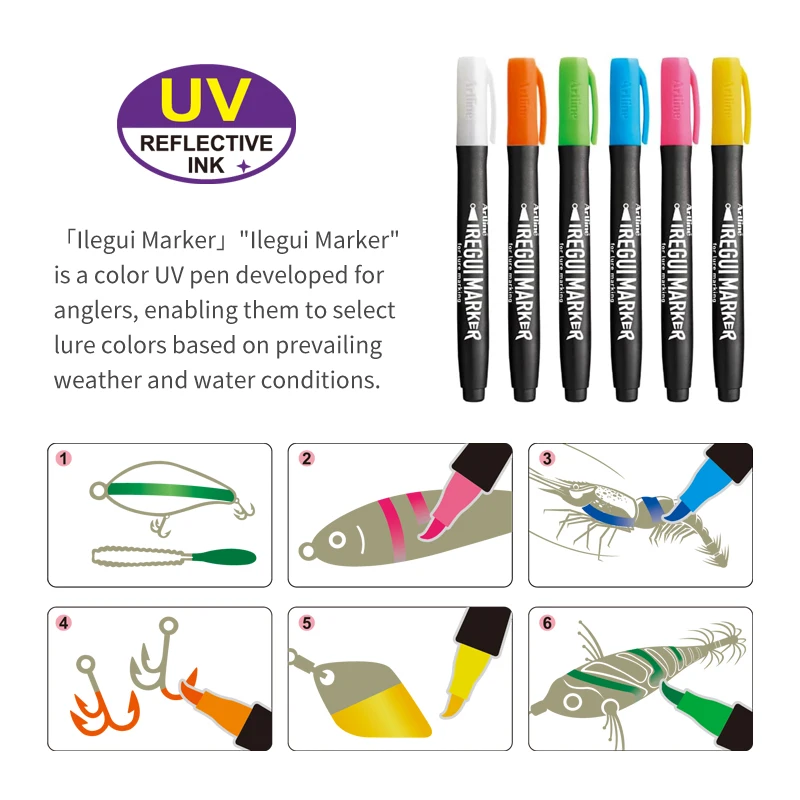 Marcador UV reflectante para marcar señuelos y pintar artificiales - imagen 2