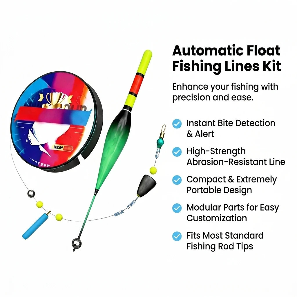 Kit líneas de pesca con flotador automático de nailon resistente - imagen 3