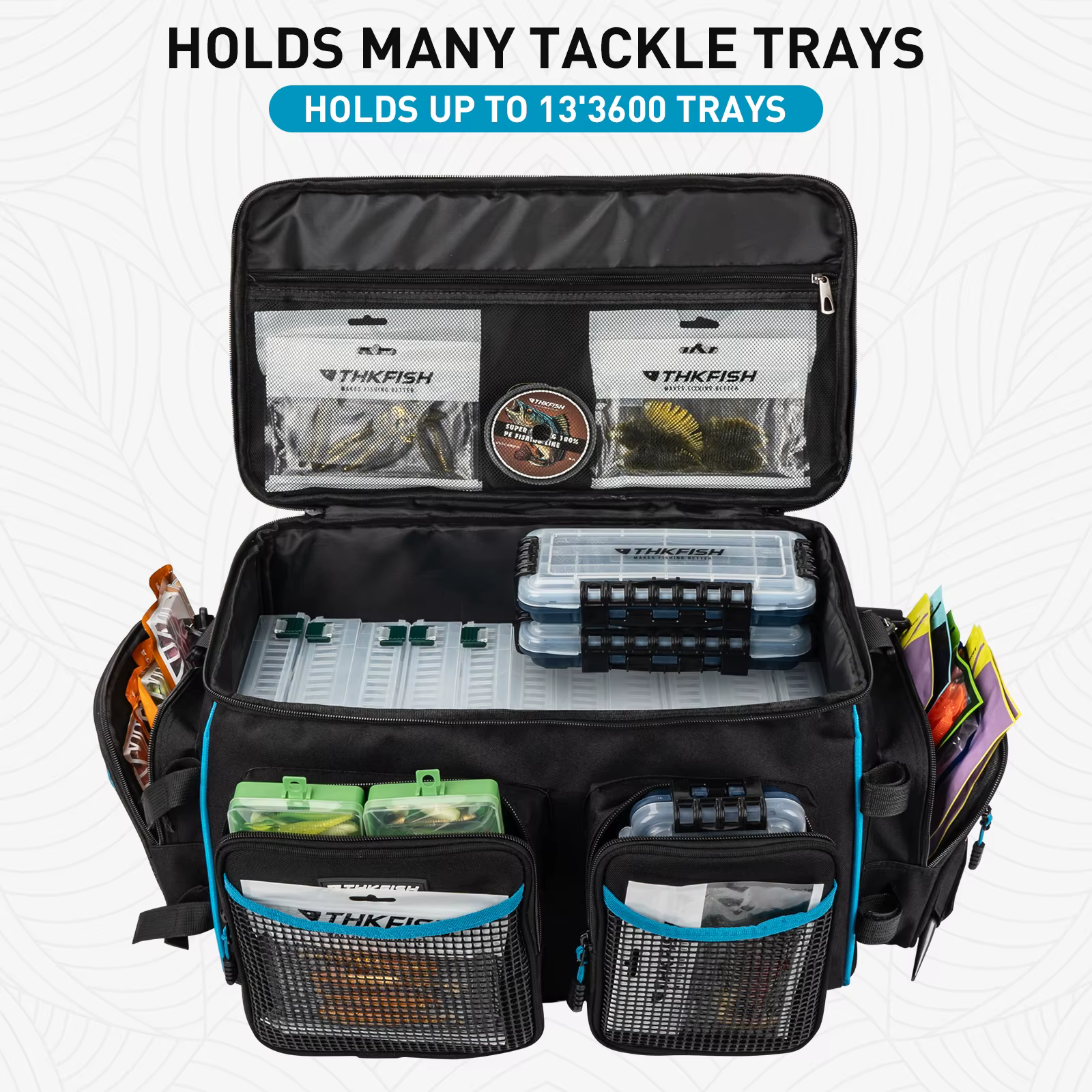 Bolsa bandolera de pesca impermeable con soporte para cañas - imagen 3