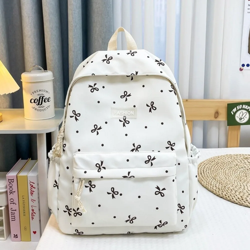 Mochila de nailon portátil con estampado de lazo gran capacidad - imagen 2