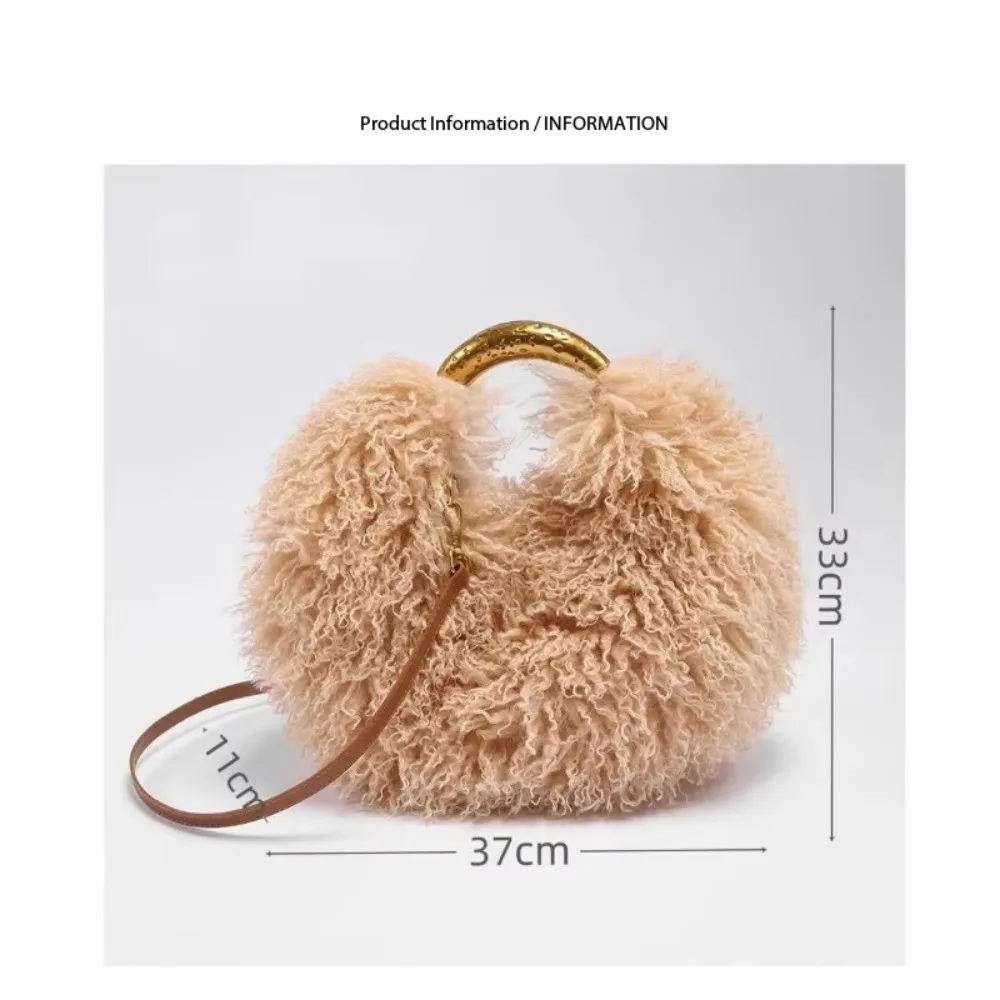 Bolso de Hombro Sintético Suave, color sólido, gran capacidad - imagen 4