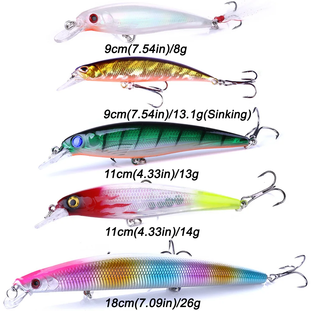 Señuelos Minnow variados