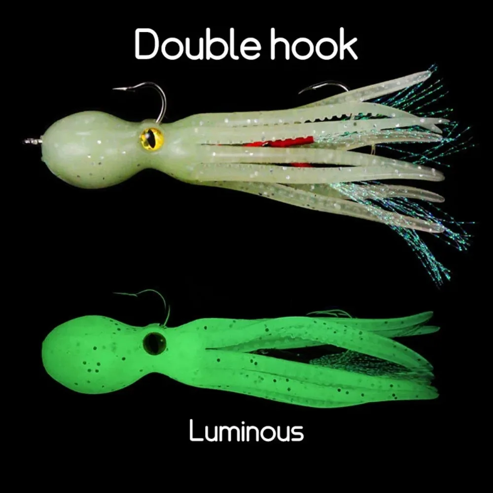 Swimbait Pulpo Silicona Doble Gancho Hundente 22g
