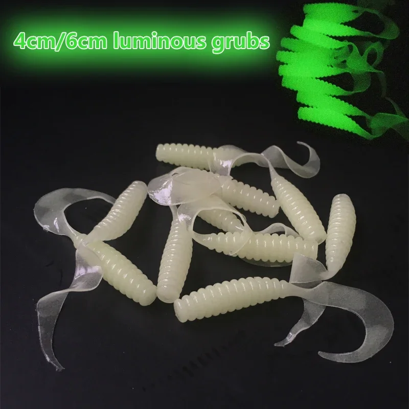 Gusano artificial luminoso suave sílice 4-6 cm - Señuelo pesca