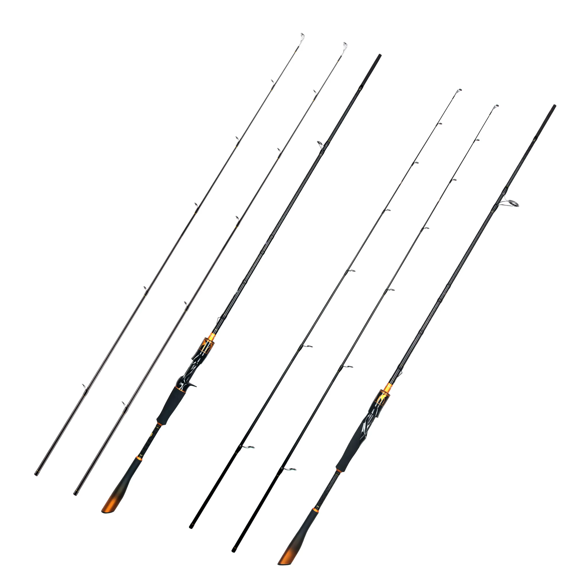 Caña Baitcasting Biutifu T1000 de Carbono – 2 secciones 1,80‑2,70 m para lucio