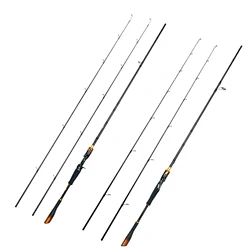 Caña Baitcasting Biutifu T1000 de Carbono – 2 secciones 1,80‑2,70 m para lucio