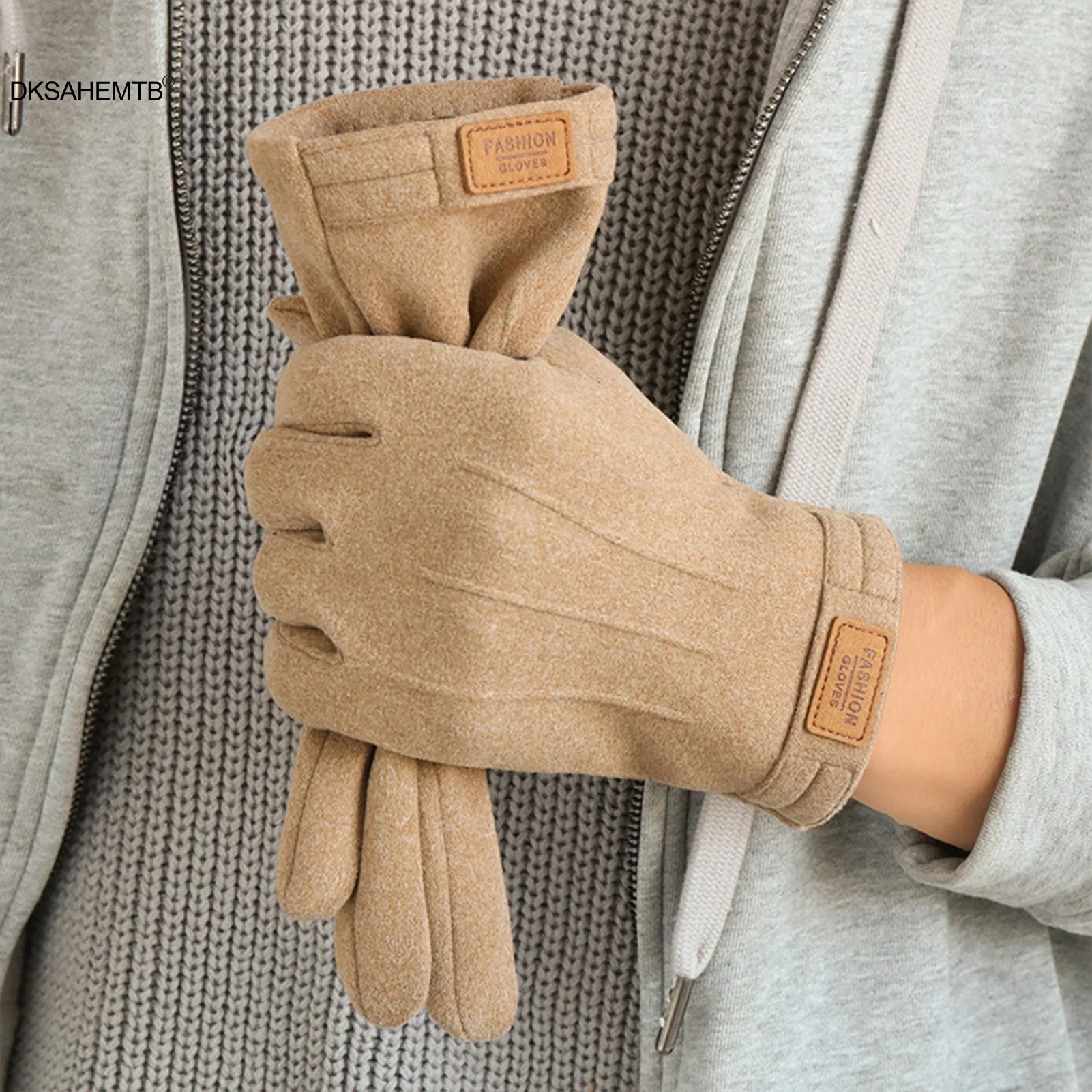 Guantes térmicos invierno con pantalla táctil y acolchado antiviento - imagen 3
