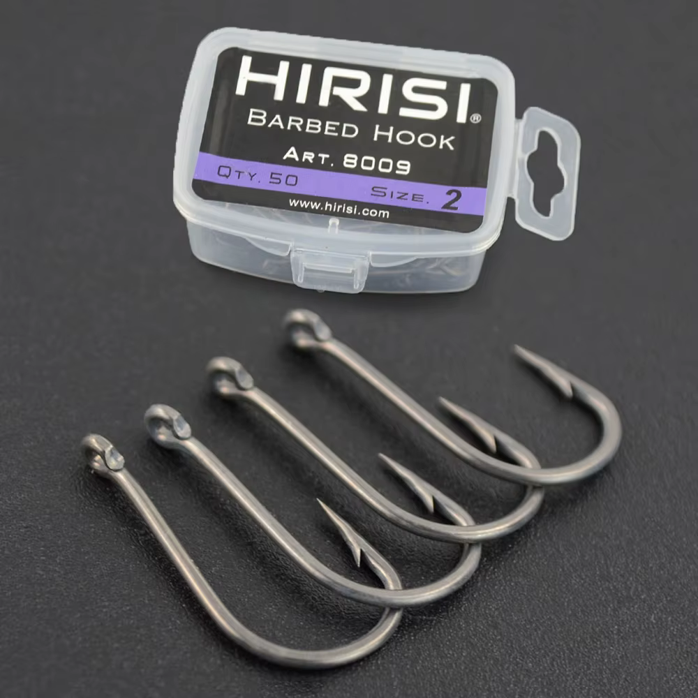 Anzuelo barbilla 8009 de acero carbono para pesca carpa - imagen 4