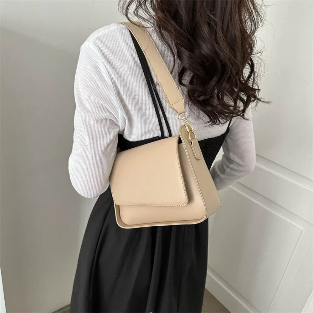 Bolso bandolera cuadrado vintage de piel sintética y gran capacidad - imagen 5