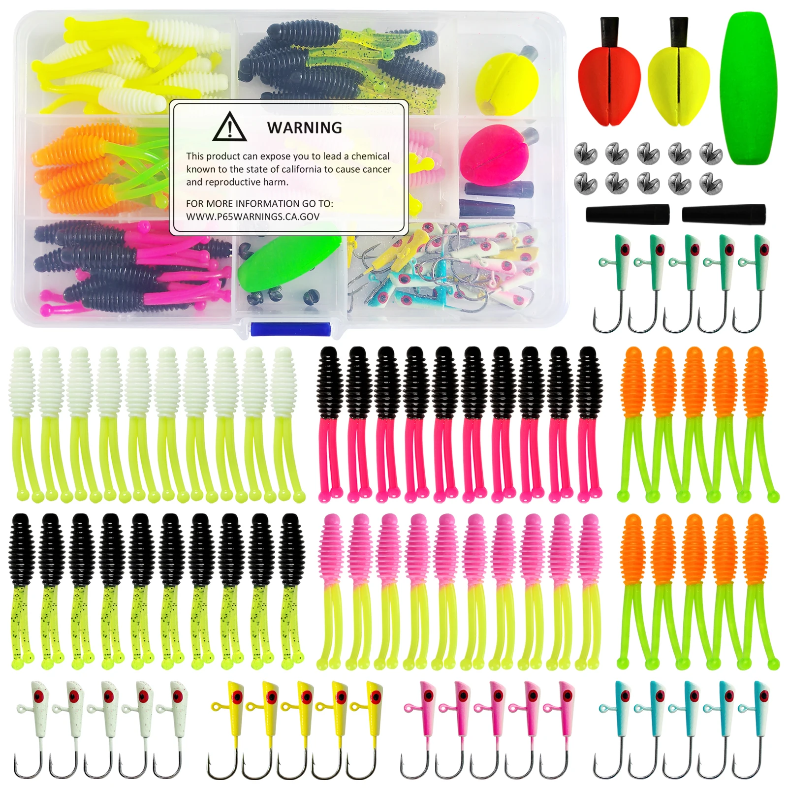 Gusanos de doble cola PVC suave 5 cm