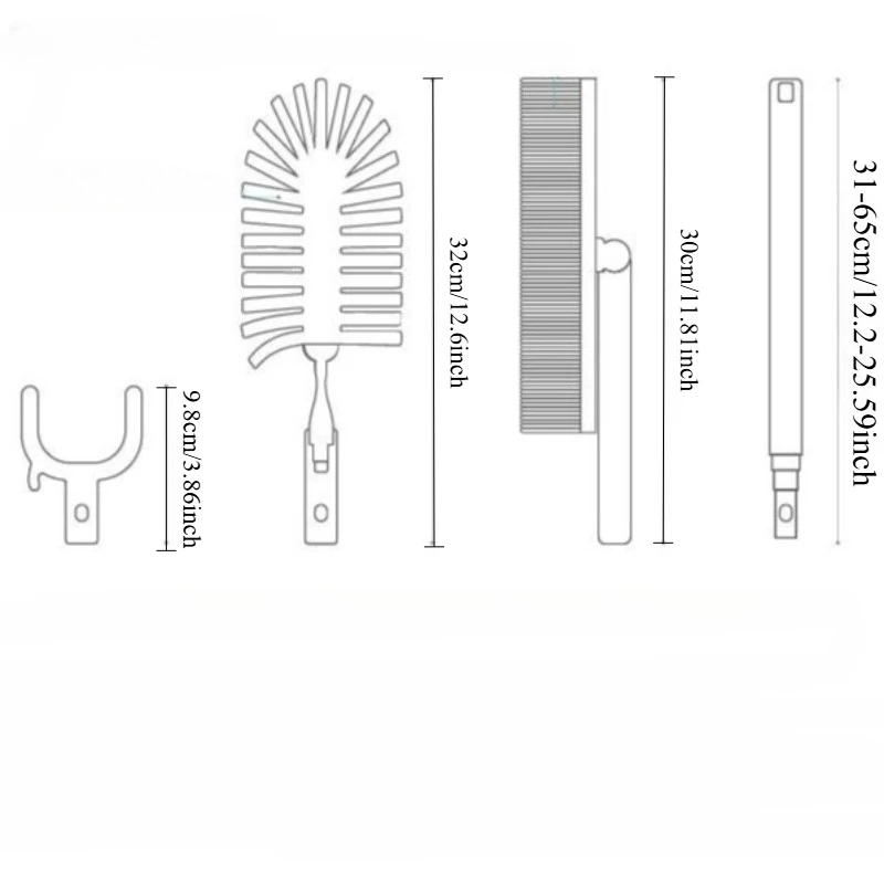 Plumero de plumas extensible y retráctil para limpieza del hogar