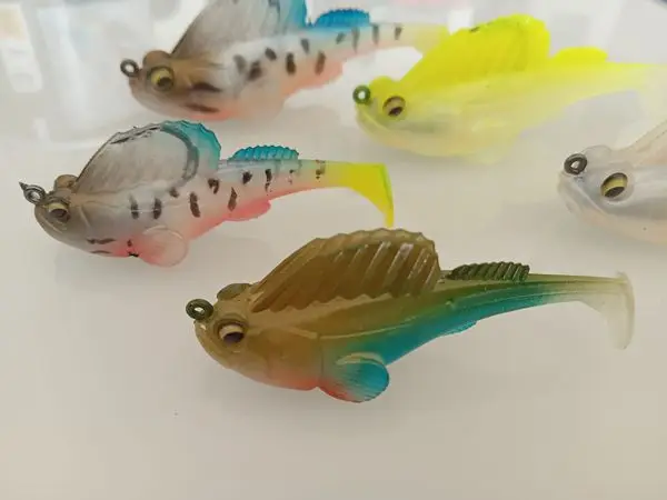 Señuelos Hunthouse blandos con ojo 3D y formato de natación