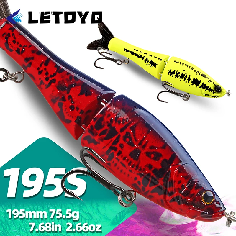 Glidebait articulado duro para lubina y lucio en agua dulce