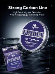 LEYDUN Linea de carbono 100% para mosca - monofilamento suave