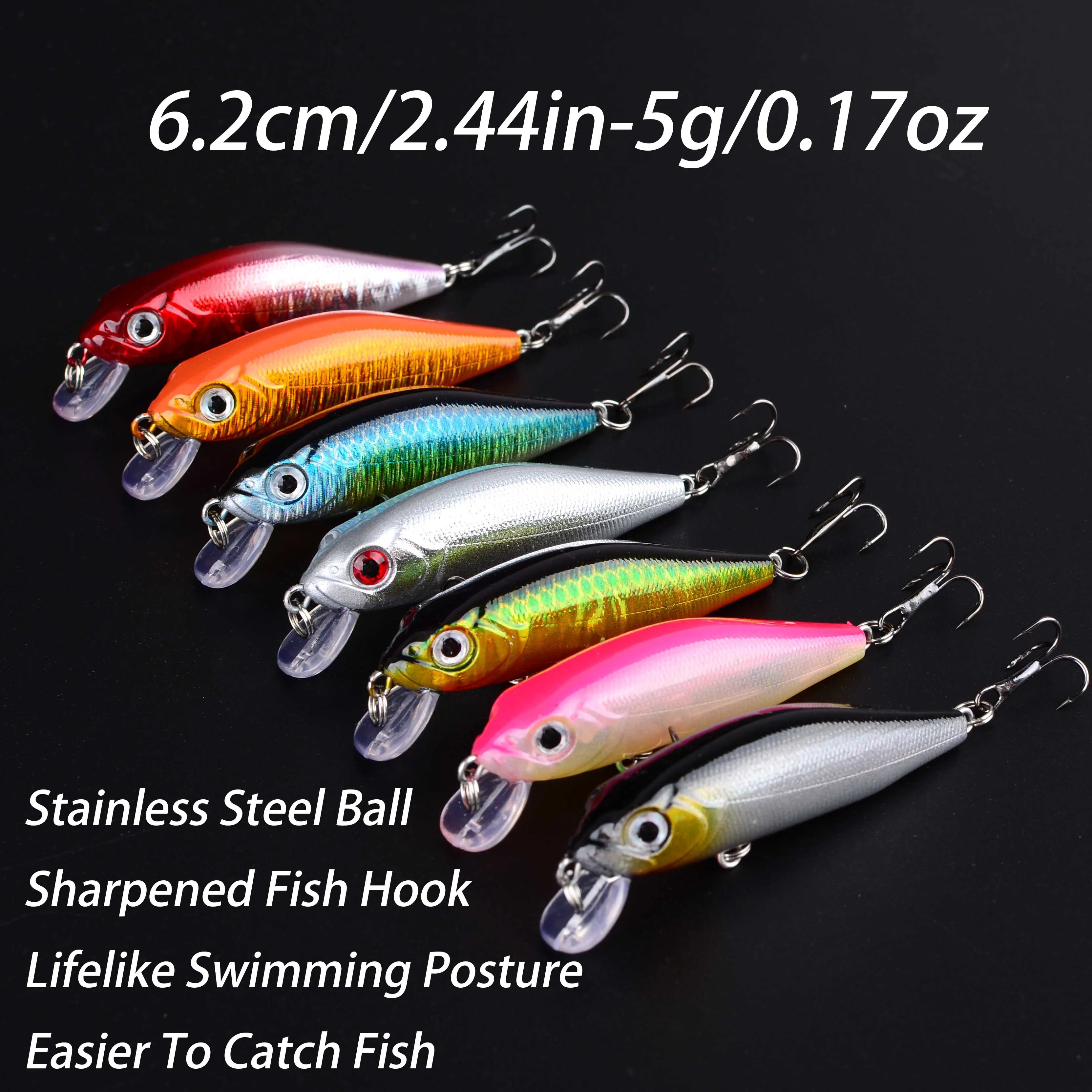 Señuelo Minnow crankbait que se hunde para lucio y lubina - imagen 3