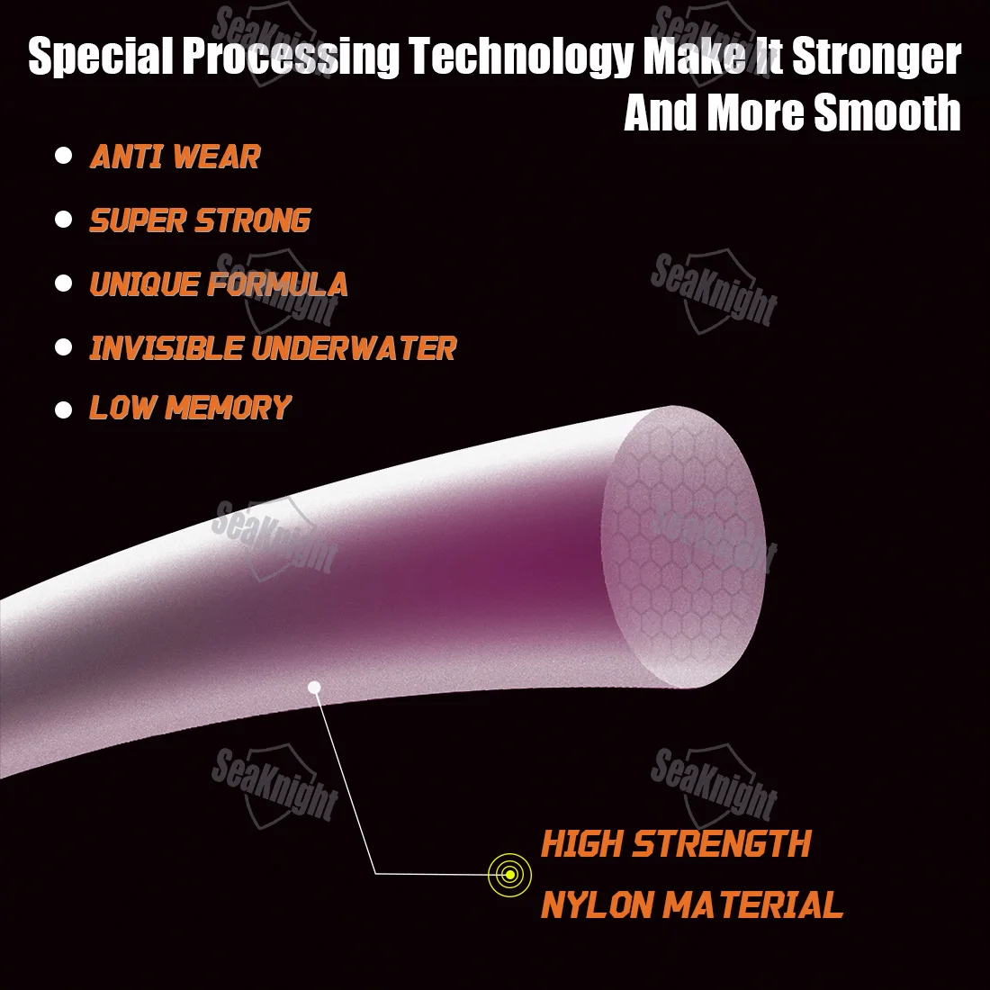 Sedal monofilamento nailon SeaKnight Colormax – Antidesgaste para mar