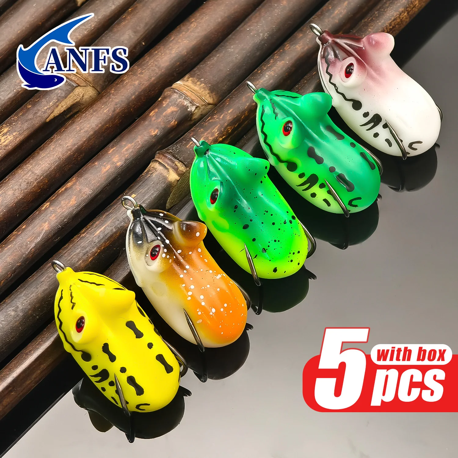 ANFS Señuelo de rana para pesca en superficie, vinilo suave - imagen 4