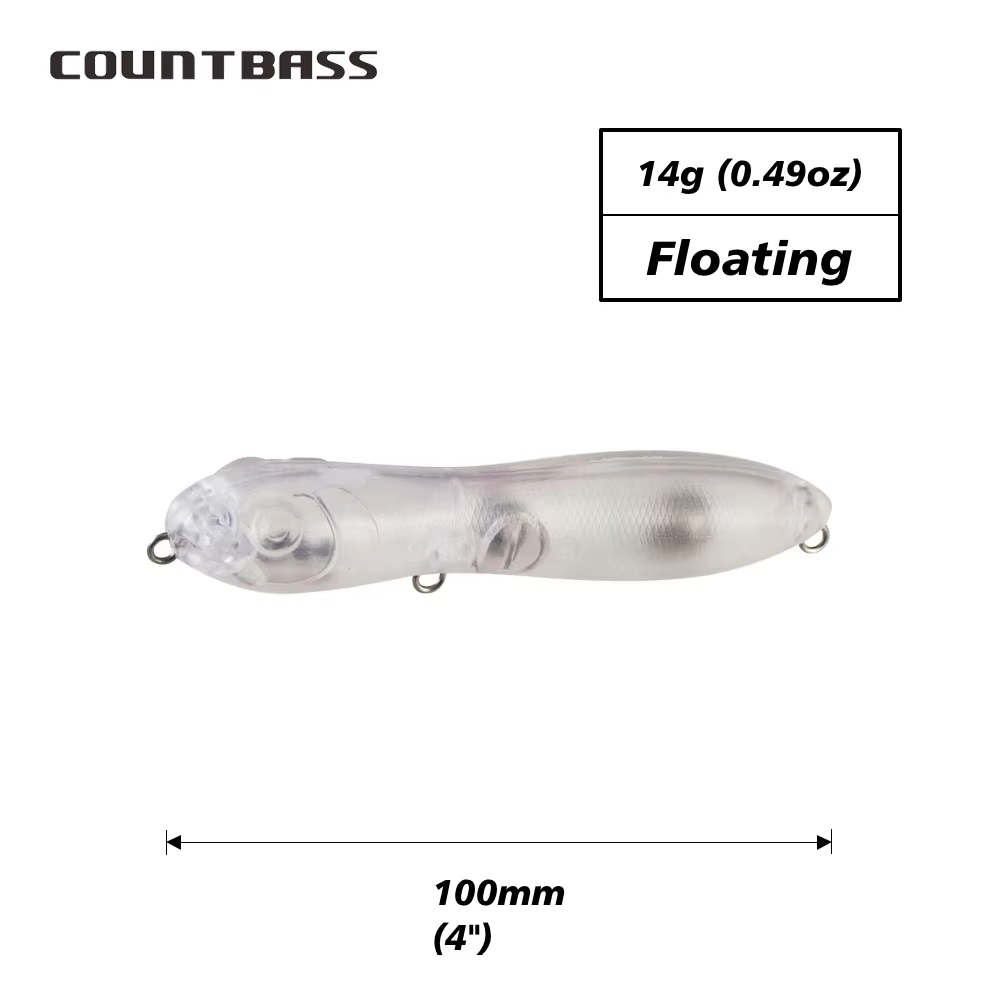 Popper Countbass 100mm 14g – Señuelo duro flotante topwater wobbler - imagen 3