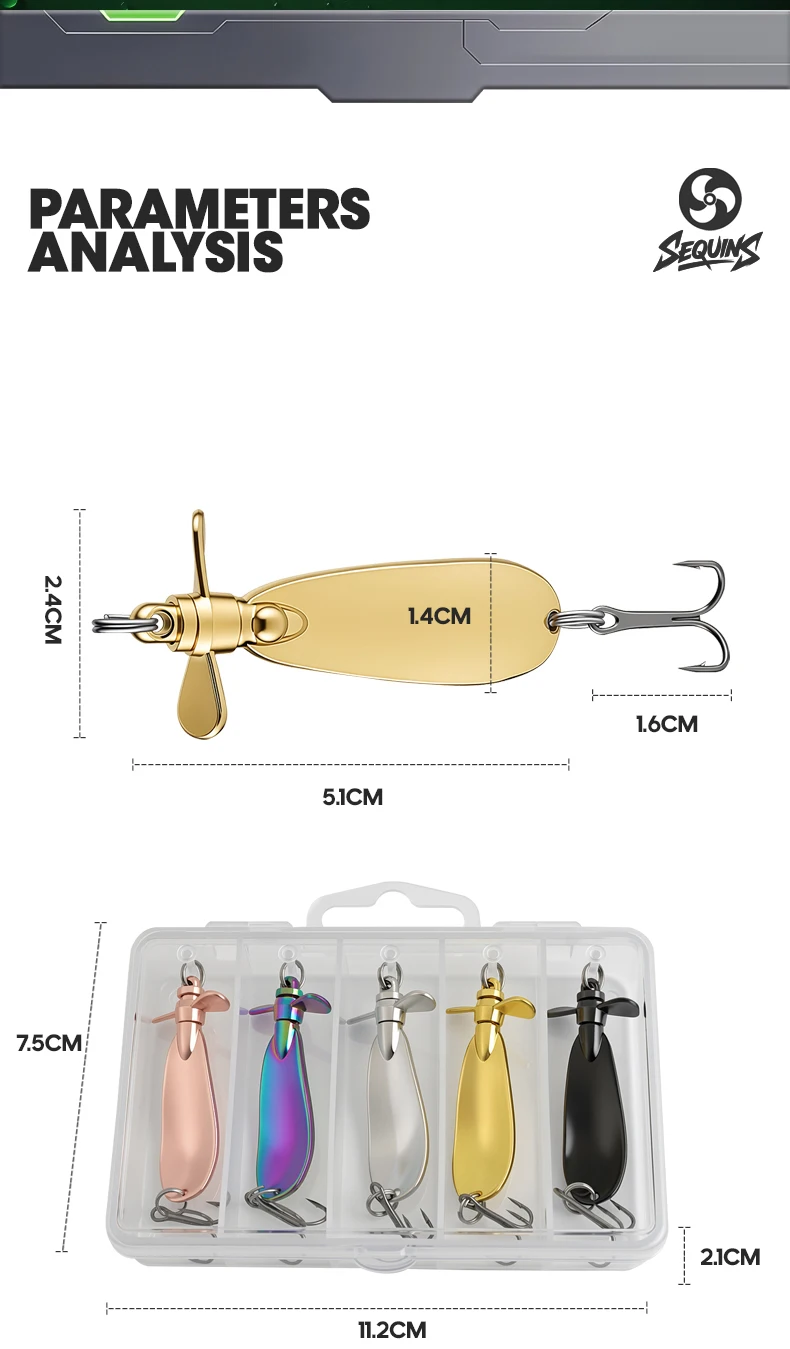 Señuelos en kit de cucharas para pesca profunda
