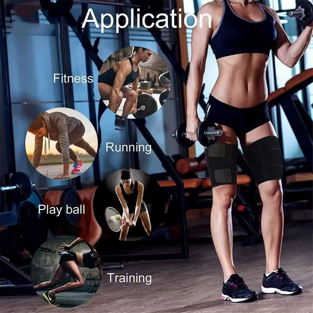 Protectores piernas anti-rozaduras elásticas compresión para correr
