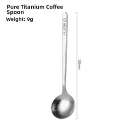 Cuchara de pesca titanio portátil floral con cristal, ligera