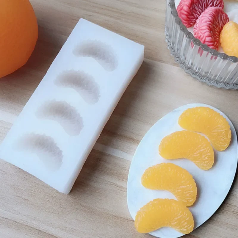 Molde de silicona naranja semicircular de flor para jabón artesanal - imagen 4