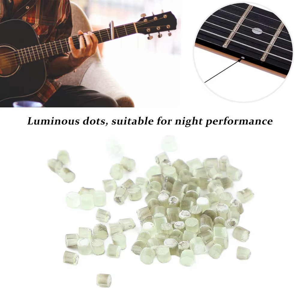 Marcadores de posición verdes para guitarra y bajo